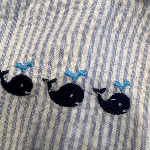Edgehill Collection light blue seersucker nautical set size 3 months NWOT - Picture 4 of 11